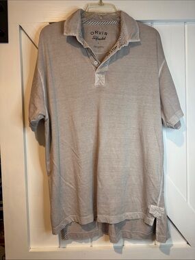Orvis Men's Short-Sleeve Polo in Light Beige